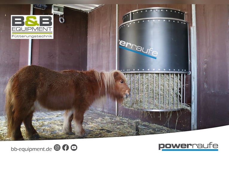 Neue zeitgesteuerte Heuraufe - die powerraufe bis 30kg Heu, opt. mit H²O