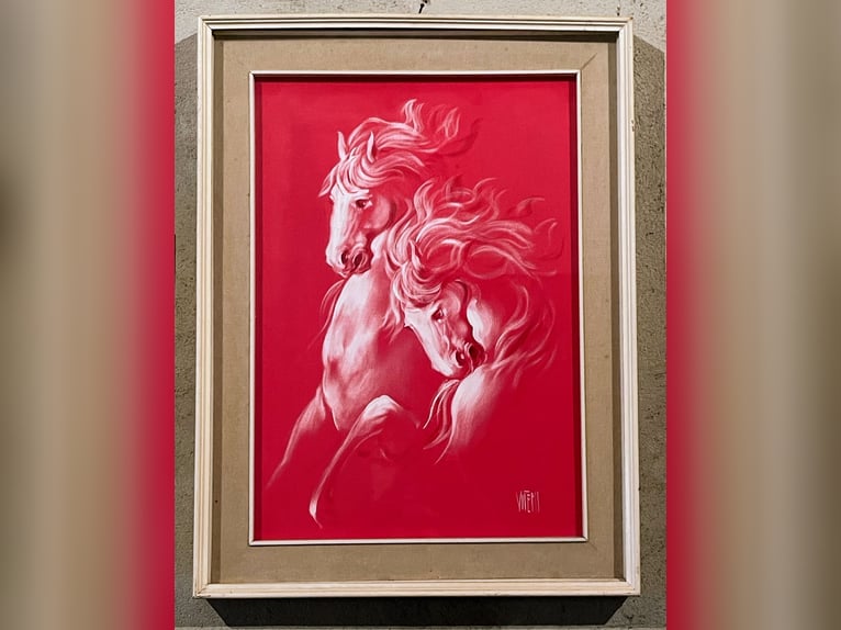 Quadro d’Autore VITEMI - Chevaux "Flamboyants" des années 70-80