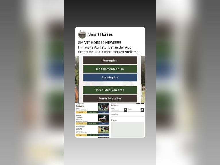 Verwalte Deine Pferde in der Smart-Horses APP Basic kostenlos