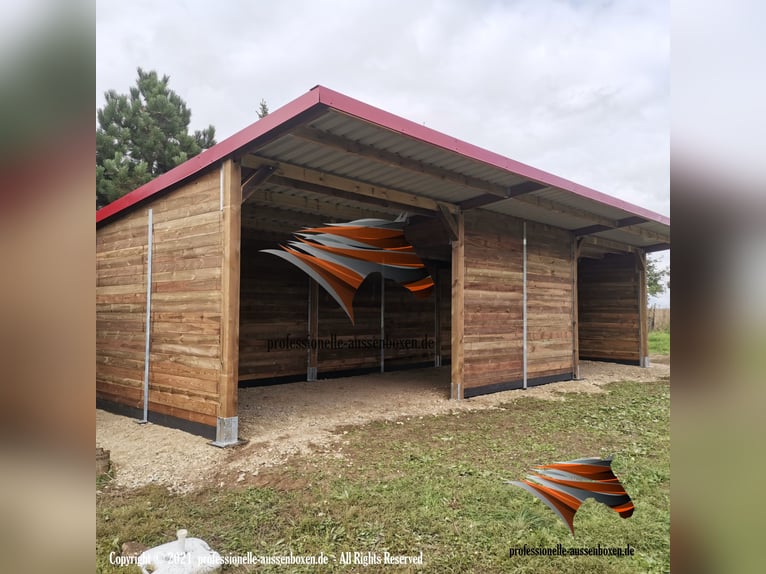 Offenstall bauen & Pferdeunterstand, Weideunterstand - Weidehütte pferd