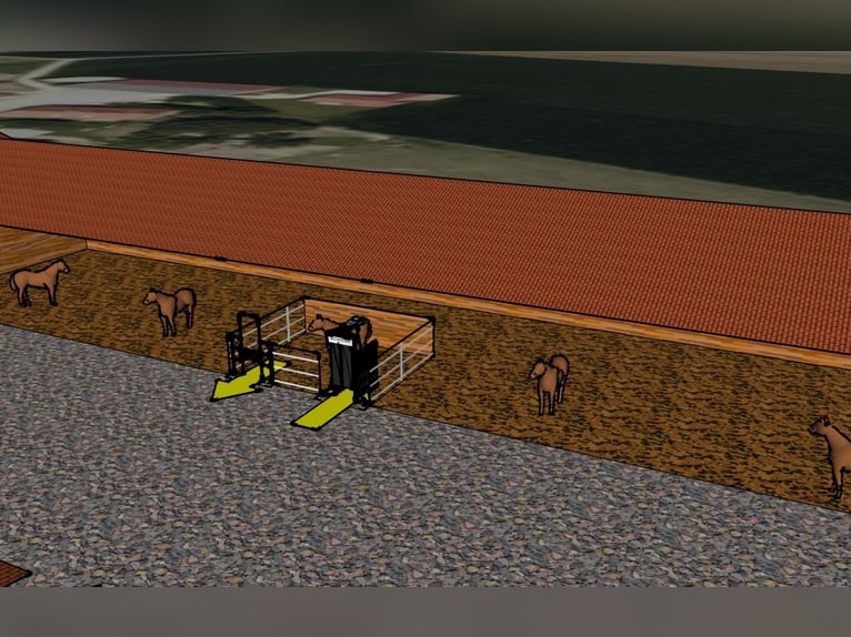 Nouvelle construction d’un box moderne prévue pour mai 2026, ainsi que l’établissement existant avec