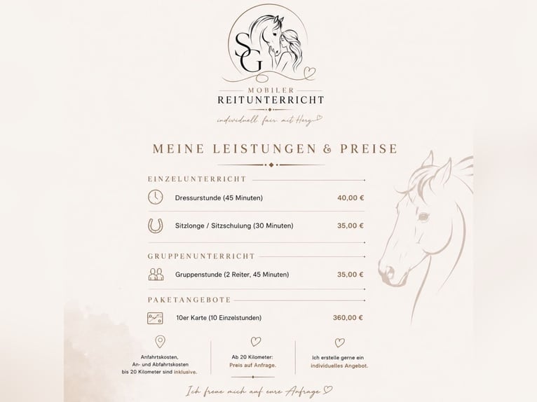 Cours d'équitation à domicile | Schwabach • Roth • Ansbach