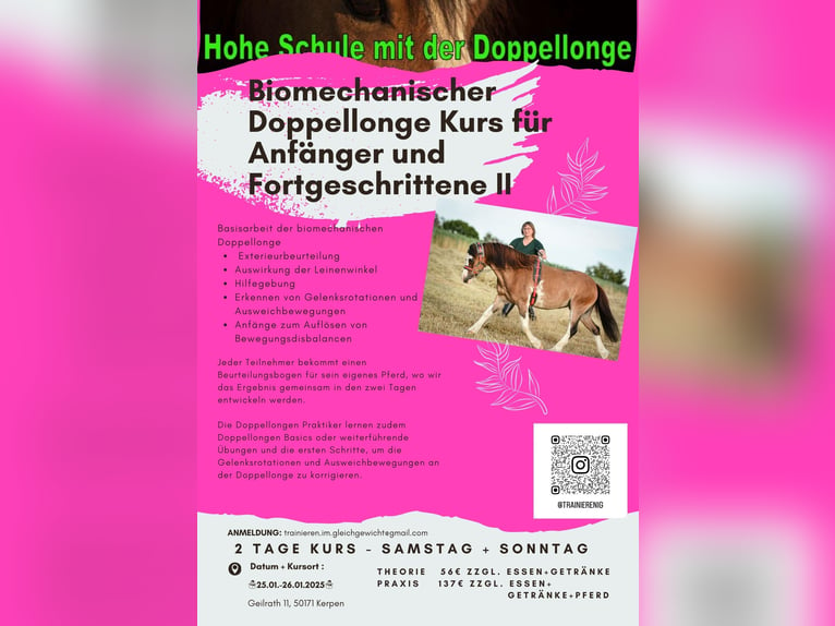 Doppellonge Kurs 25.01. 26.01.2025 in Kerpen 