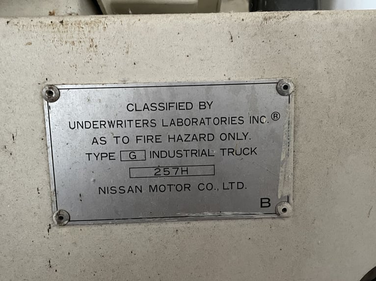 Nissan chariot élévateur à gaz, capacité 2,5 tonnes