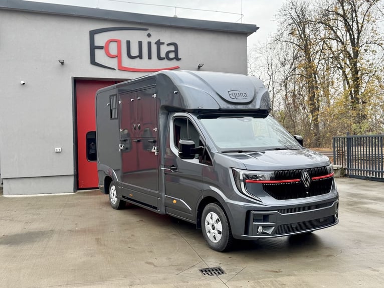 Nouveau modèle Renault EQUITA, transporteur pour 2 chevaux, camion 3 places, boîte automatique