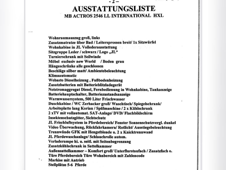 MB Actros avec carrosserie JL