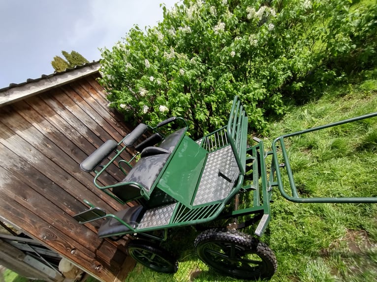 Carrosse de marathon pour un seul attelage avec harnais