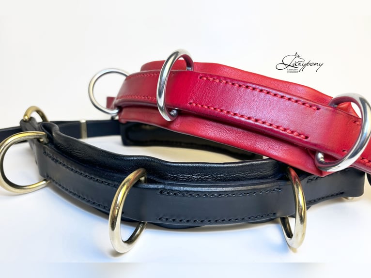 Elegante muserola serreta de cuero Lazypony,  leather noseband with rings Lazypony