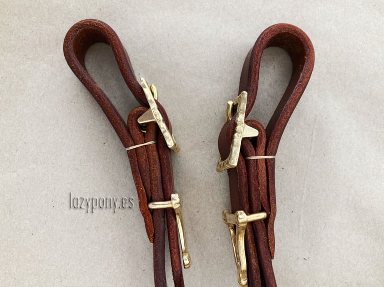 Riendas Barroca de cuero Lazypony, baroque reins, leather horse reins