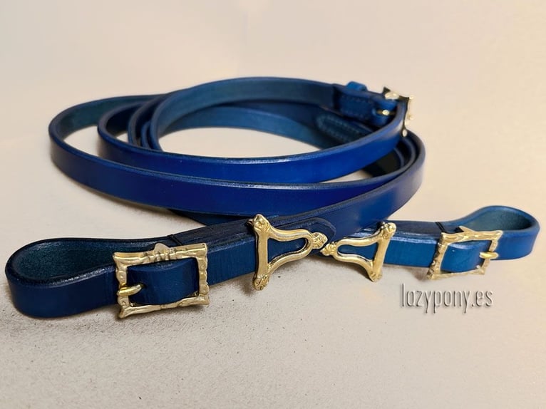 Riendas Barroca de cuero Lazypony, baroque reins, leather horse reins