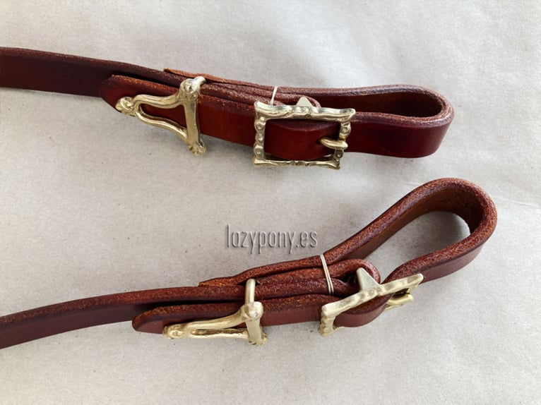 Riendas Barroca de cuero Lazypony, baroque reins, leather horse reins