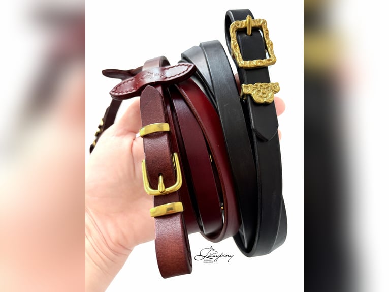 Riendas Barroca de cuero Lazypony, baroque reins, leather horse reins