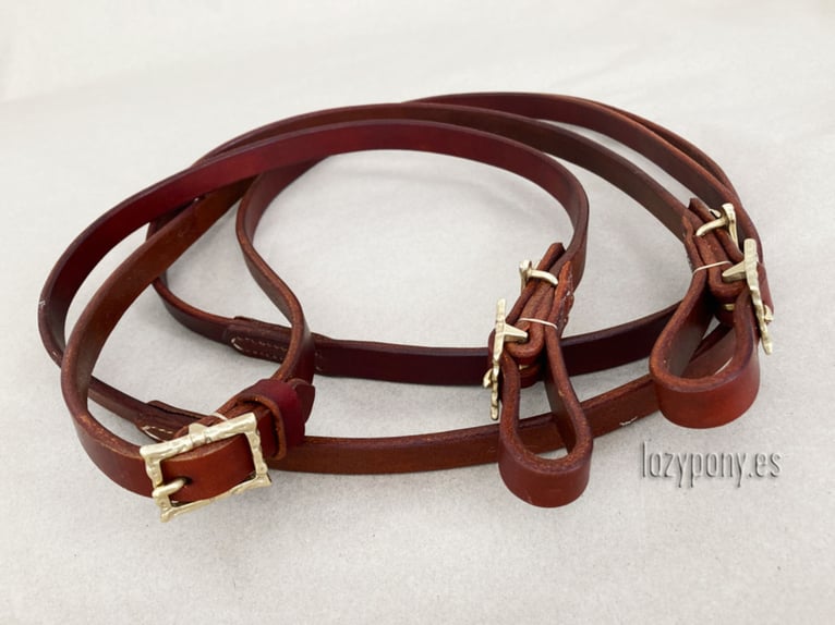 Riendas Barroca de cuero Lazypony, baroque reins, leather horse reins