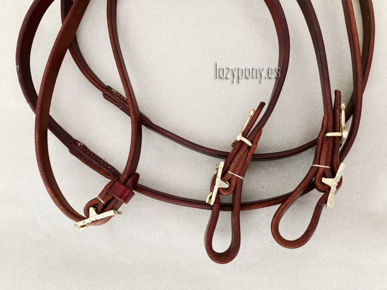 Riendas Barroca de cuero Lazypony, baroque reins, leather horse reins