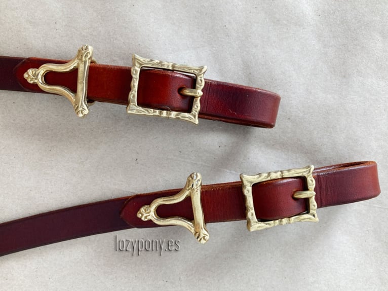 Riendas Barroca de cuero Lazypony, baroque reins, leather horse reins