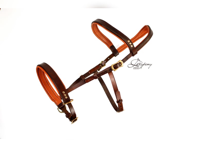 Cabezada sidepull clásica Lazypony / Leather sidepull bitless Lazypony