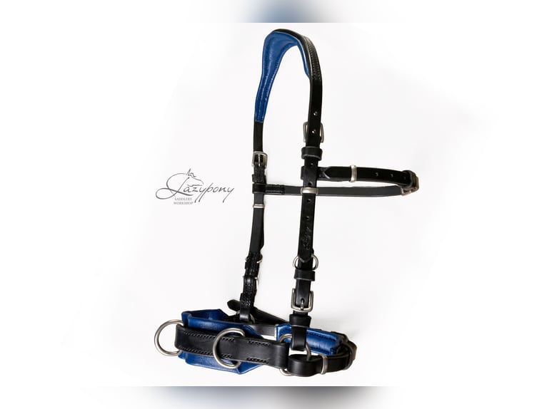 Handmade leather cavesson Lazypony, lunging cavesson, cabezada de cuero, cabezada serreta Lazypony