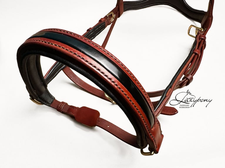 Leather sidepull Lazypony, bitless bridle, cabezada sin embocadura, cabezada de cuero