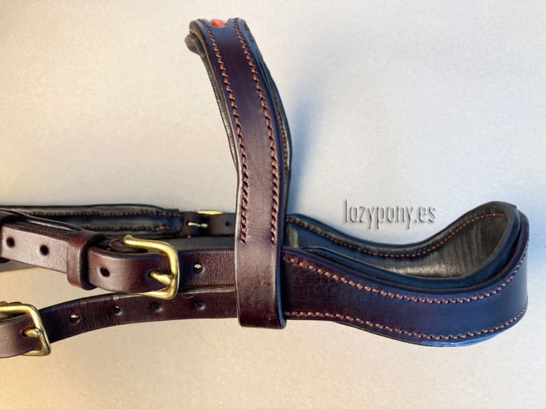 Leather sidepull Lazypony, bitless bridle, cabezada sin embocadura, cabezada de cuero