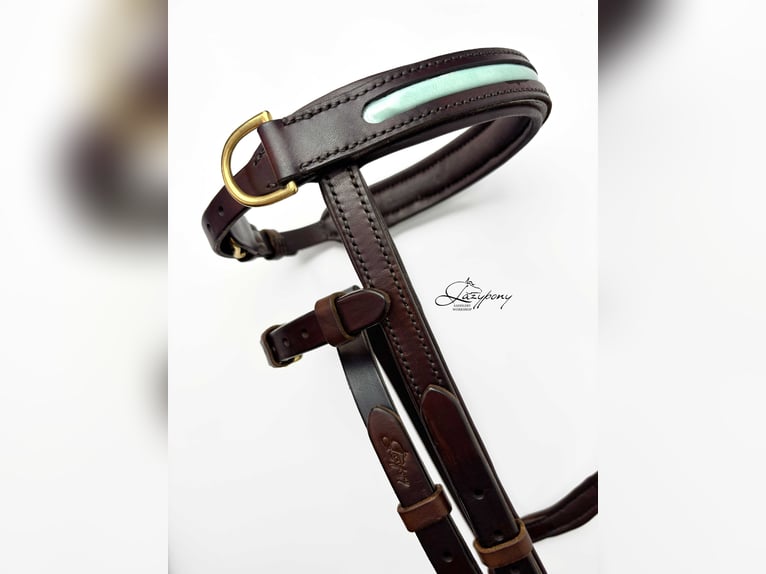 Leather sidepull Lazypony, bitless bridle, cabezada sin embocadura, cabezada de cuero