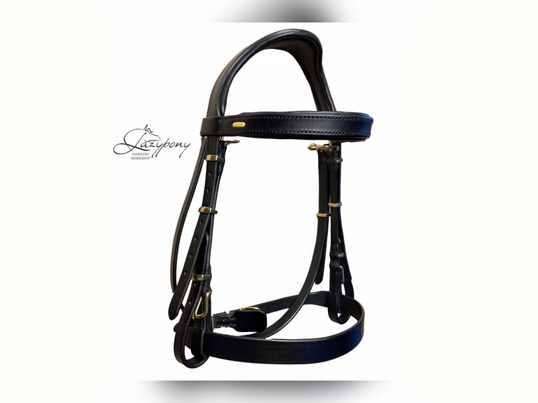 Cabezada anatómica Ranger Lazypony, cabezada de cuero, Anatomical handmade bridle Ranger Lazypony