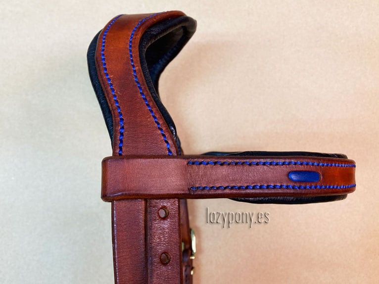 Cabezada anatómica Ranger Lazypony, cabezada de cuero, Anatomical handmade bridle Ranger Lazypony