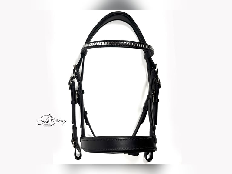 Cabezada Clásica de cuero Lazypony/Classic leather horse bridle Lazypony