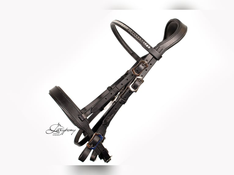 Cabezada Clásica de cuero Lazypony/Classic leather horse bridle Lazypony