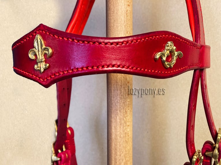 Baroque bridle Vienna Lazypony, cabezada de cuero barroca, leather horse bridle,
