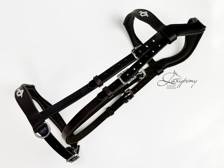 Baroque bridle Vienna Lazypony, cabezada de cuero barroca, leather horse bridle,