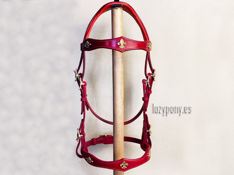 Baroque bridle Vienna Lazypony, cabezada de cuero barroca, leather horse bridle,