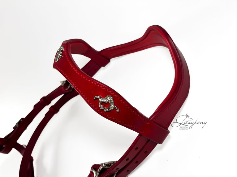 Baroque bridle Vienna Lazypony, cabezada de cuero barroca, leather horse bridle,