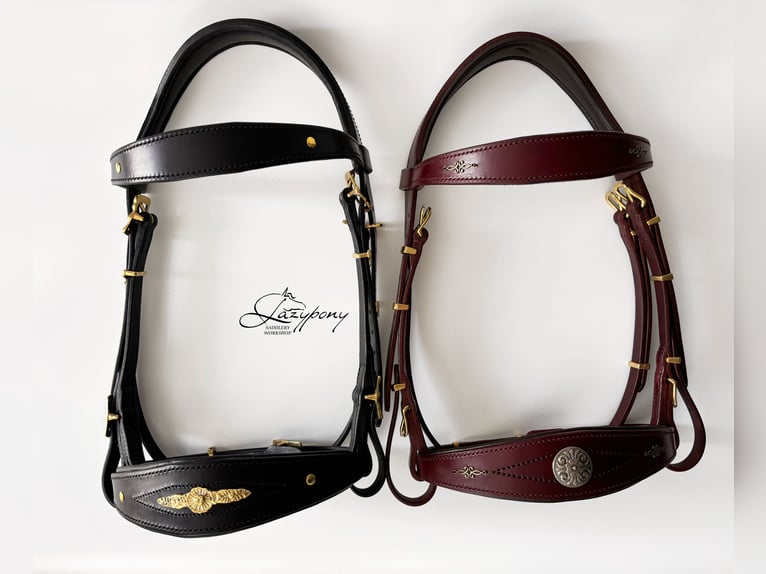 Cabezada Lazypony de estilo barroco, Fancy handcrafted baroque bridle Lazypony