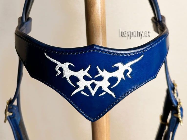 Celtic horse bridle Lazypony, cabezada barroca, cabezada de cuero, Cabezada de cuero celta Lazypony