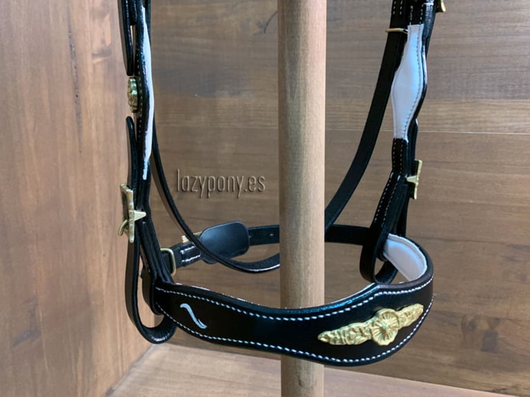 Celtic horse bridle Lazypony, cabezada barroca, cabezada de cuero, Cabezada de cuero celta Lazypony