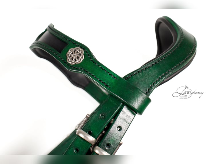 Medieval fancy horse bridle Lazypony, cabezada de cuero, cabezada barroca, leather horse bridle