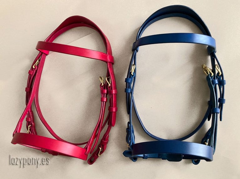 Cabezada inglesa Hunter Lazypony, cabezada de cuero,  Leather Hunter bridle Lazypony