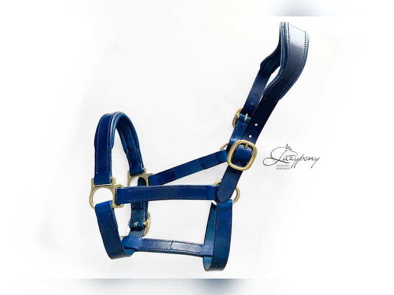 Anatomic leather horse halter Lazypony with two buckles, Cabezada cuadra anatómica Lazypony