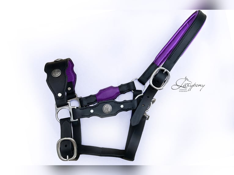 Baroque horse halter Lazypony, Cabezada cuadra Barroca Lazypony, cabezada de cuero