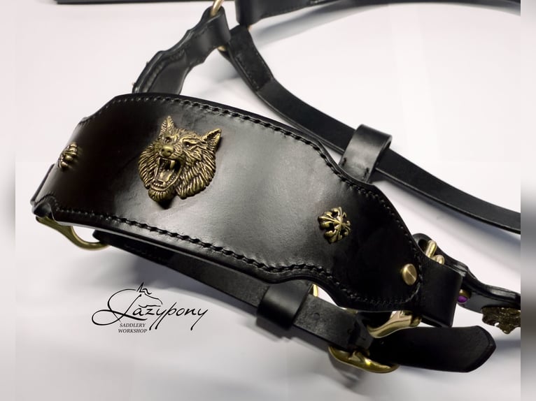 Baroque horse halter Lazypony, Cabezada cuadra Barroca Lazypony, cabezada de cuero