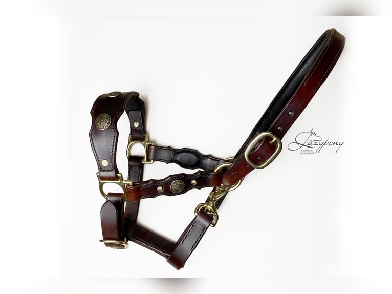 Baroque horse halter Lazypony, Cabezada cuadra Barroca Lazypony, cabezada de cuero