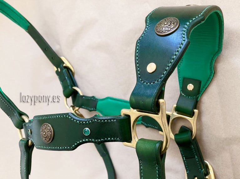 Baroque horse halter Lazypony, Cabezada cuadra Barroca Lazypony, cabezada de cuero