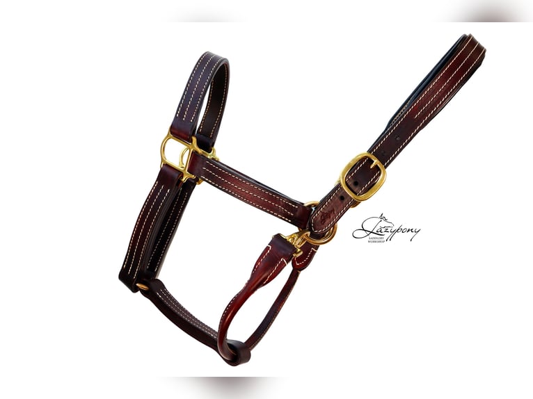 Cabezada de Cuadra de Cuero Triple Stitch Lazypony |  Triple Stitch Leather Halter Lazypony