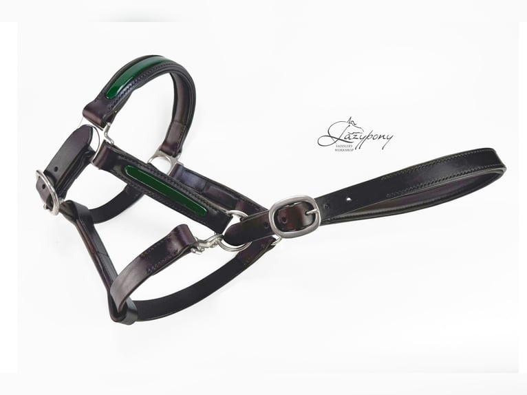 Patent leather halter Lazypony, cabezada de cuadra de cuero, Cabezada de charol Lazypony