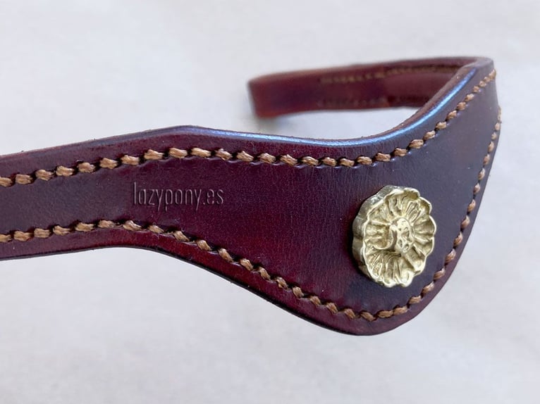 Frontalera Barroca Lazypony de cuero Lazypony, Leather baroque browband