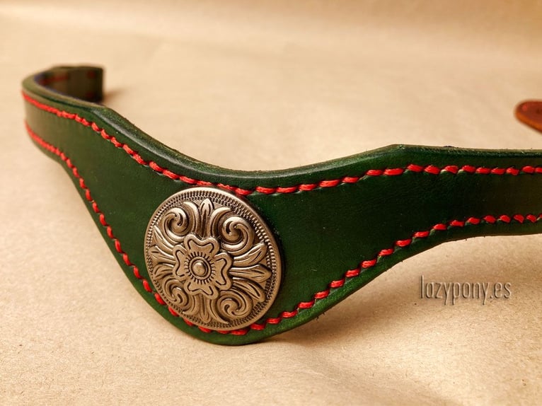 Frontalera Barroca Lazypony de cuero Lazypony, Leather baroque browband