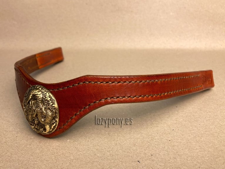 Frontalera Barroca Lazypony de cuero Lazypony, Leather baroque browband