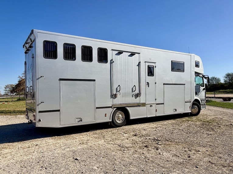 Camión MAN 15.280 Gimmel, transporte de caballos con vivienda, aseo y ducha, para 5 caballos, caja d