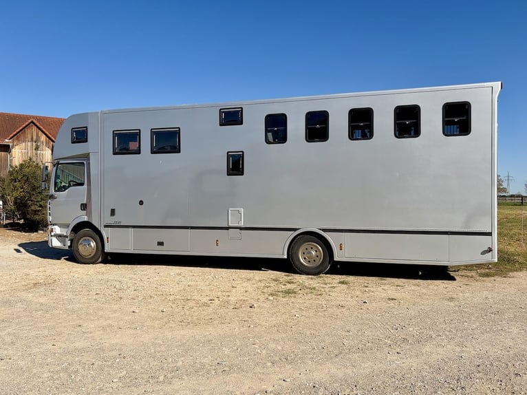 Camión MAN 15.280 Gimmel, transporte de caballos con vivienda, aseo y ducha, para 5 caballos, caja d