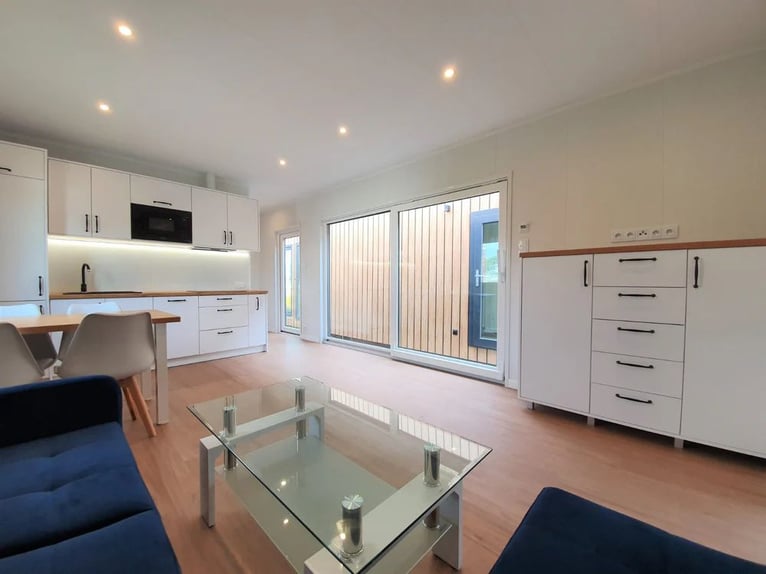 Casa móvil con remolque de 40 pies por 8, tipo T2, aislada para las cuatro estaciones